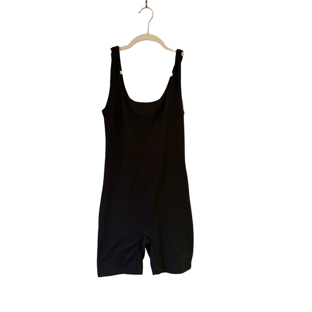 Bumpsuit Black Maternity Romper Sleeveless Scoop Neck Bodysuit Size Small